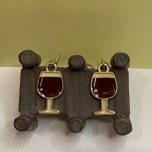 Wine Earring, Alcohol Earring, Drink Earring, Funny Food Earring, Gift Idea - Picture 3 of 7
